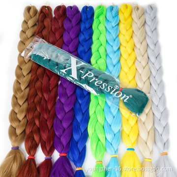 Wholesale Jumbo Ombre 82inch Stretched Synthetic Hair Braiding Hair  Extensions Synthetic For Women Braiding Hair